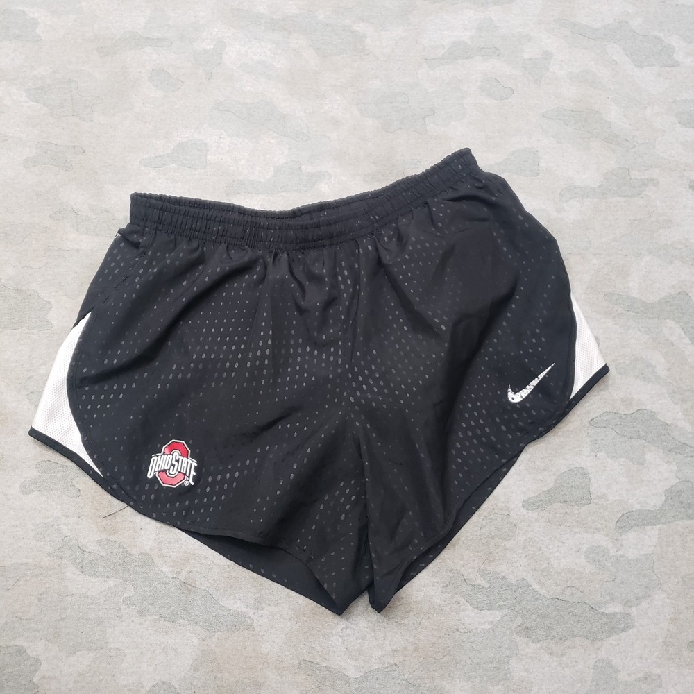 Nike Ohio State Buckeyes Shorts Womens Medium Black Dri-FIT Running Drawstring